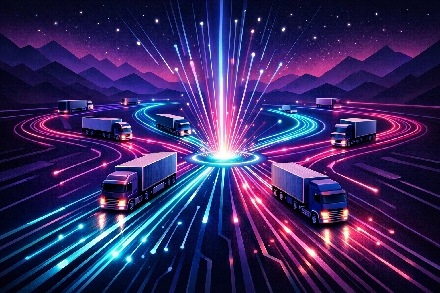 Interconnected North West logistics network highlighting HGV driver jobs and connectivity.