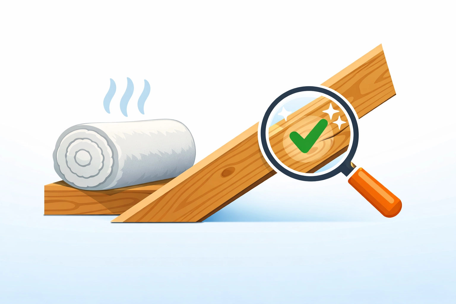 Breathable mineral wool insulation on roof rafters for loft condensation solutions.