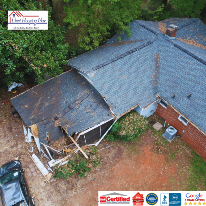 Residential Roof Collapse - Emergency Repair