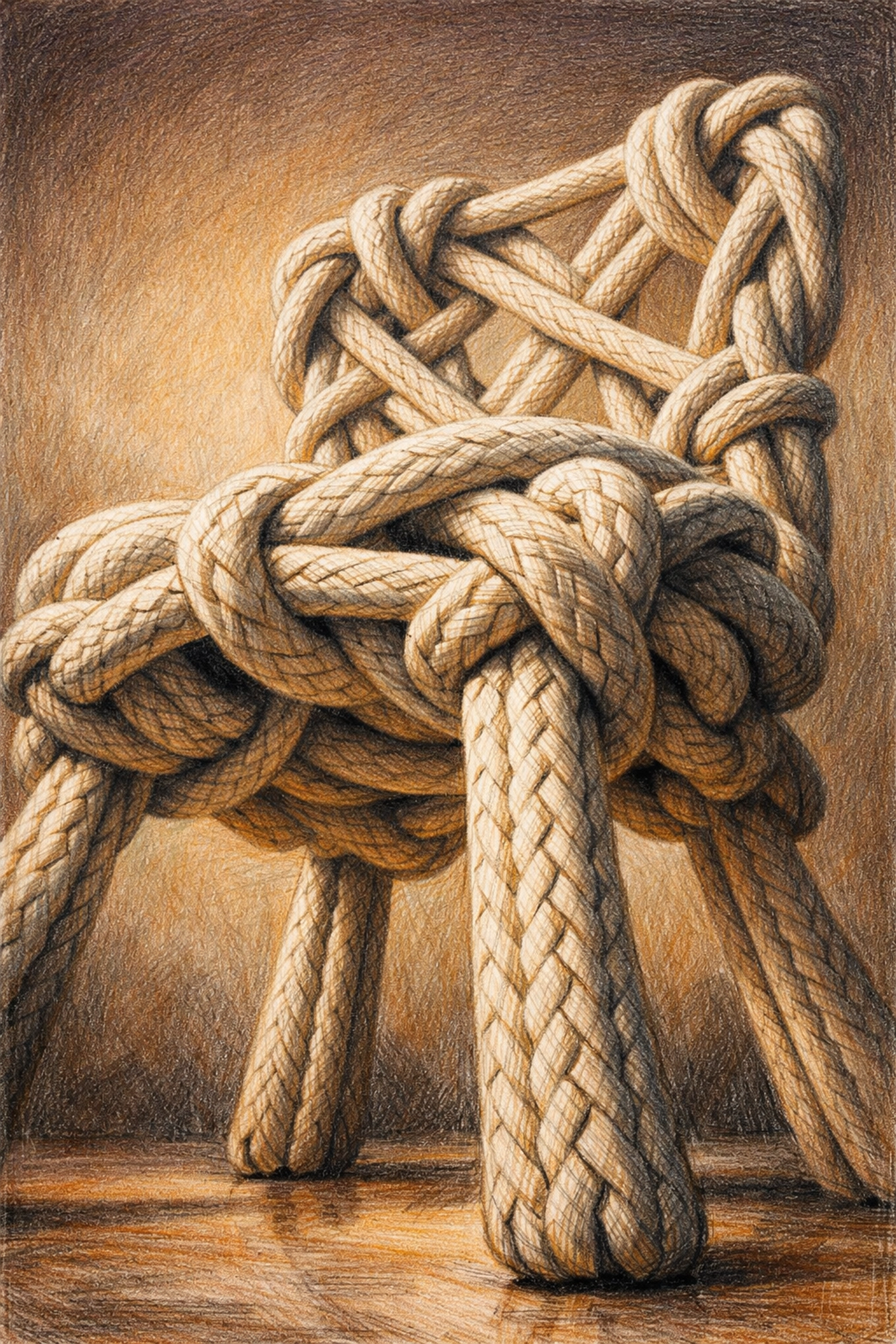 Close-up of the iconic Knotted Chair by Marcel Wanders, highlighting luxury hospitality furniture design.