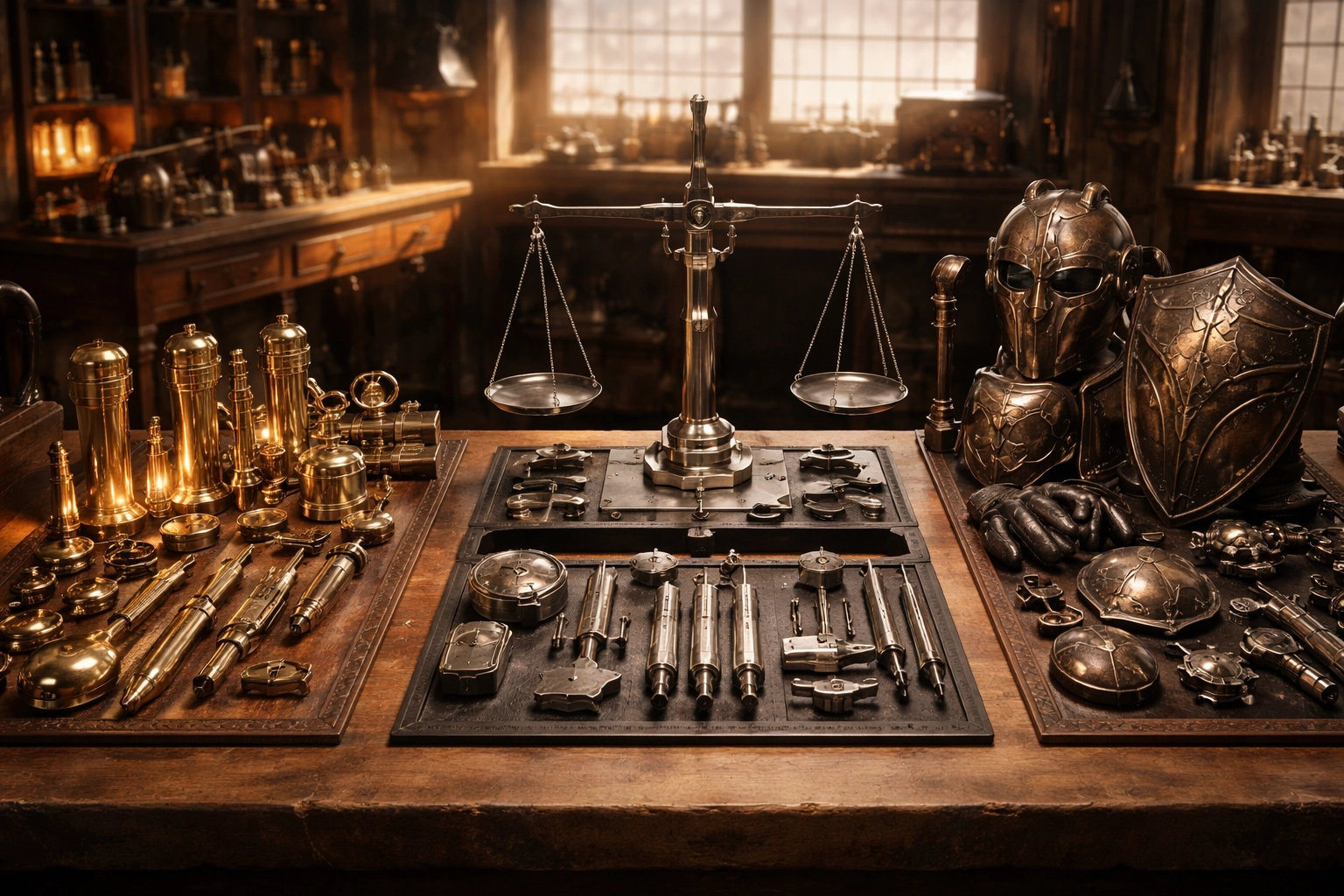 Craftsman's workbench with organized tools, illustrating strategies for building a resilient alternative investment sleeve.