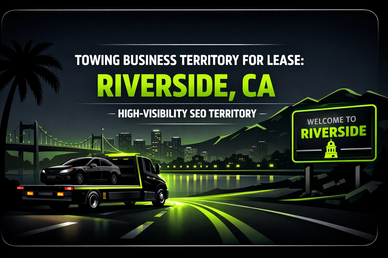 [HERO] Towing Business Territory For Lease: Riverside, CA - High-Visibility SEO Territory