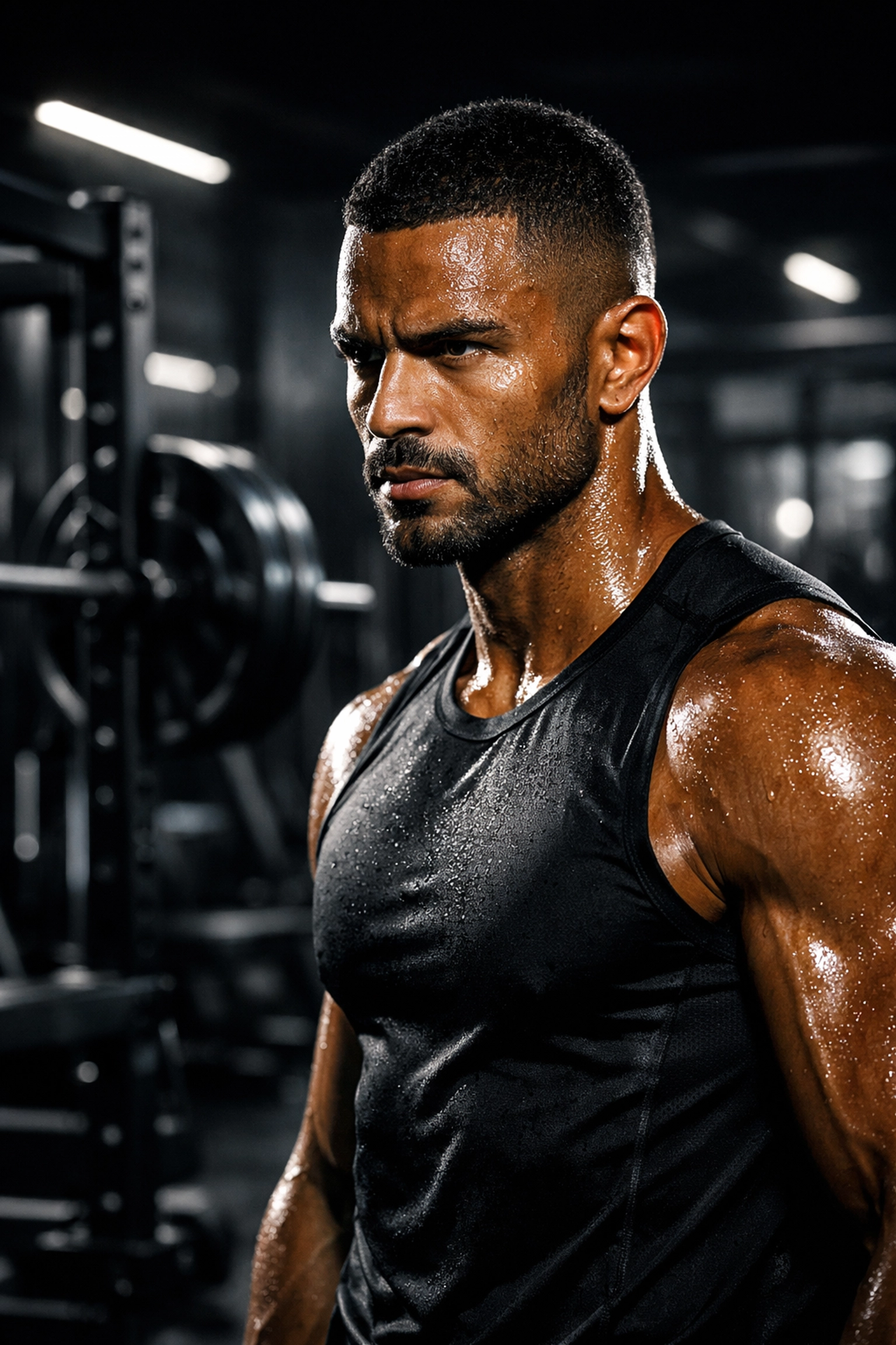 A professional athlete in a high-performance training facility representing the power of NIL branding.