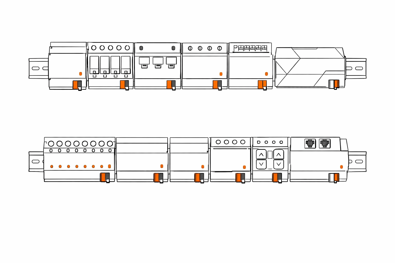 Schaltschrank mit KNX und Loxone Komponenten für die Smart Home Installation in Wien.