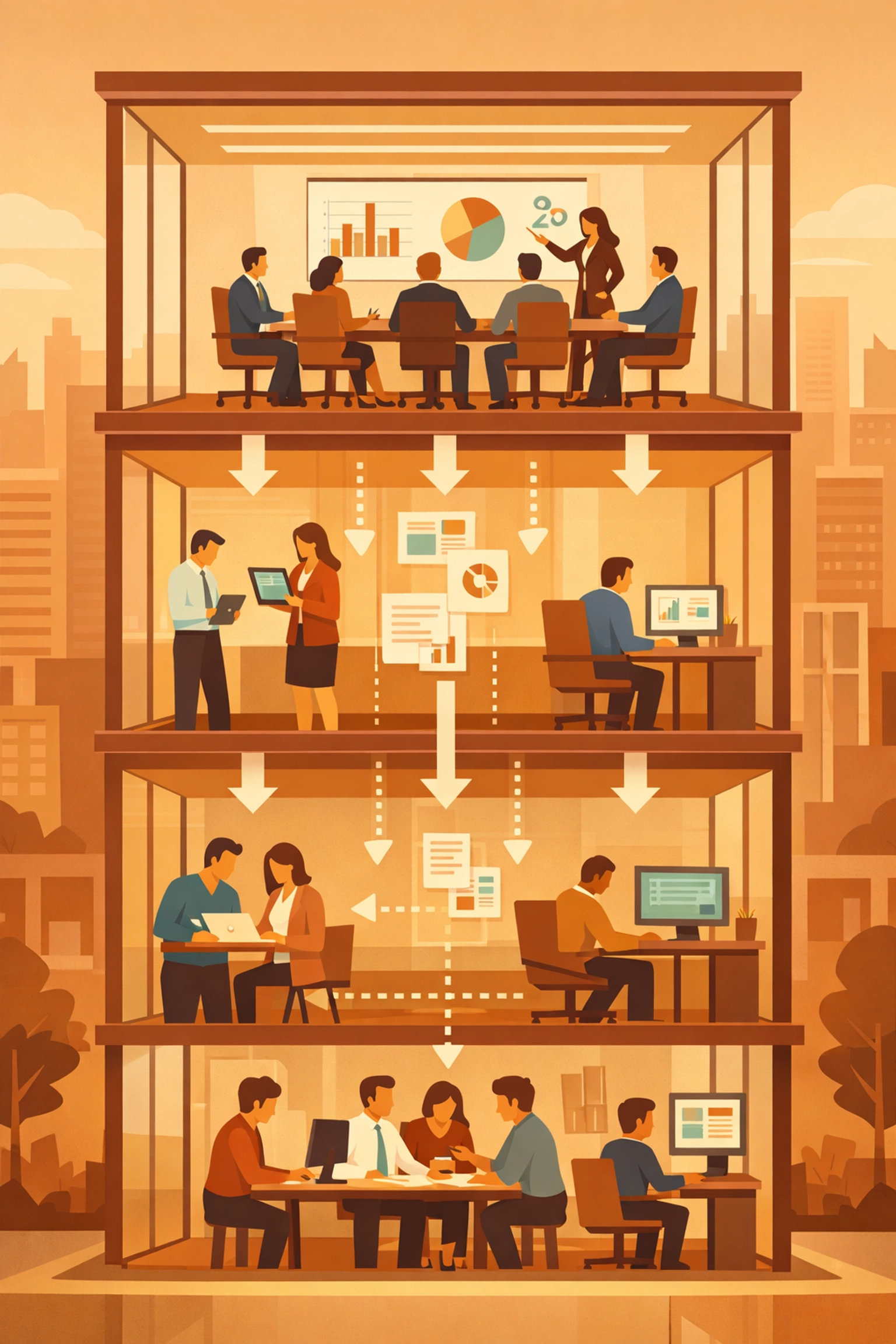 Transparent organization with aligned leadership and clear communication to employees