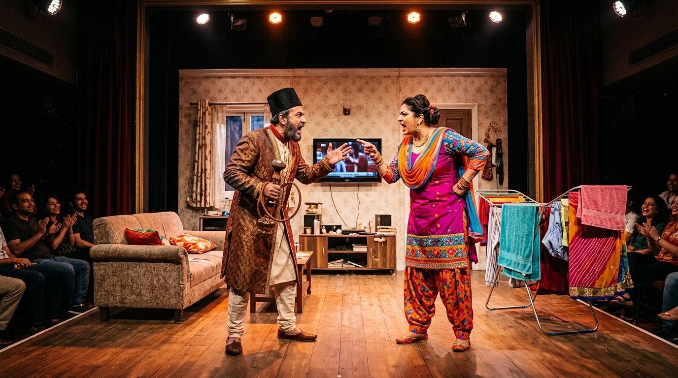 Ghalib in a comical argument with a Punjabi landlady