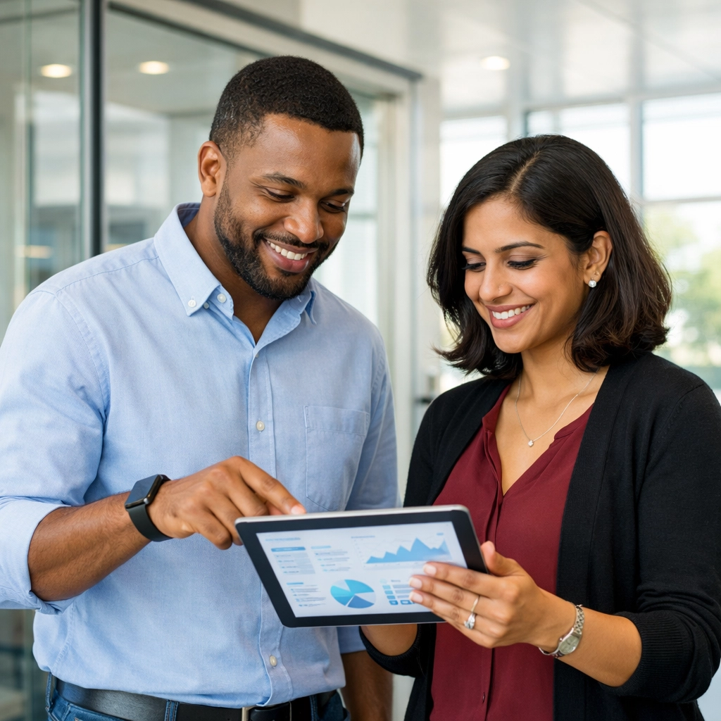 IT experts reviewing CMDB data integrity for a ServiceNow ITOM consulting project.