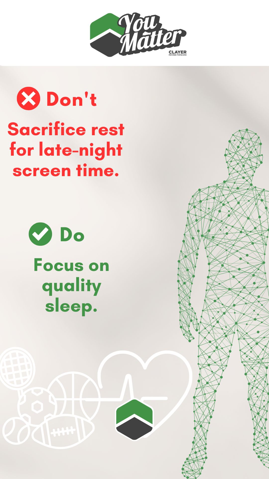 CLAYER Wellness Advice Graphic