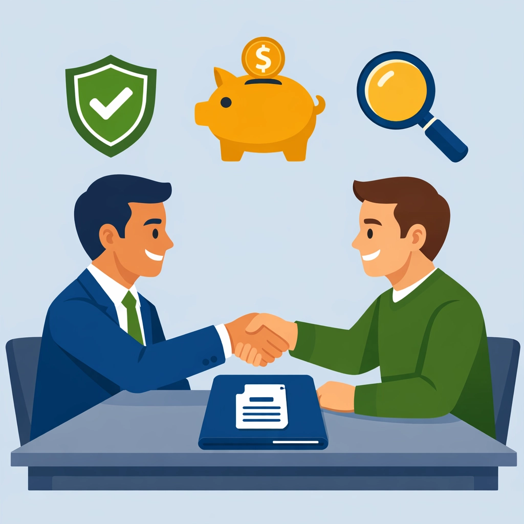 New Haven concierge tax pro shaking hands with a client to provide personalized tax preparation services.