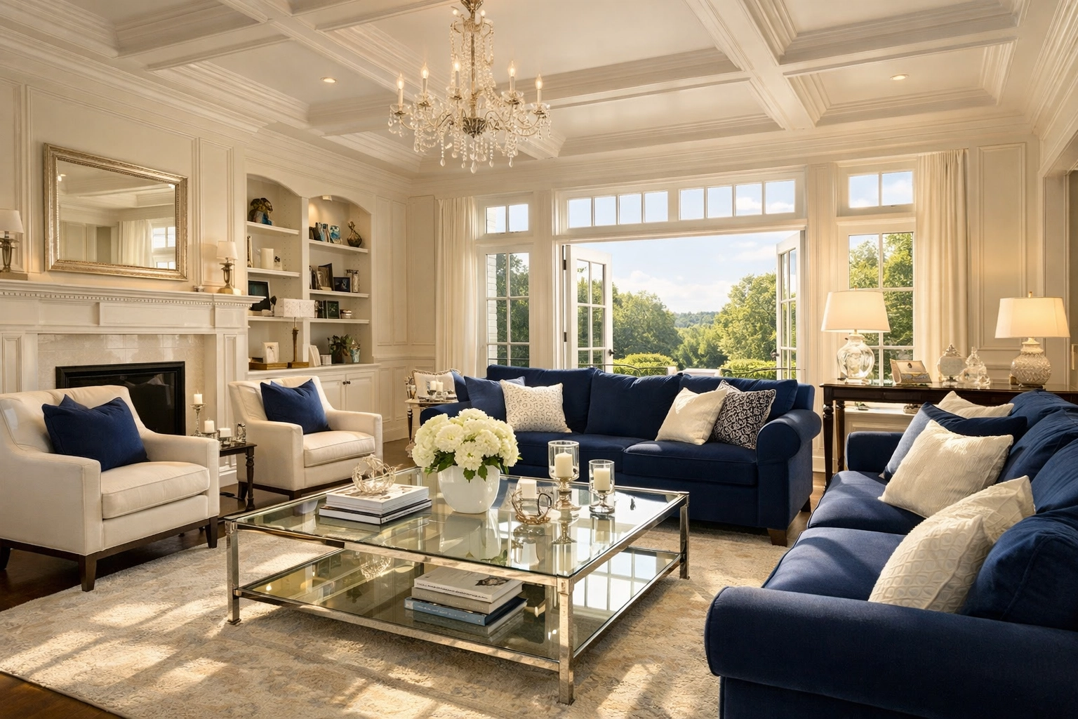 Immaculate living room showcasing professional house cleaning Townsend MA results for a stress-free home.