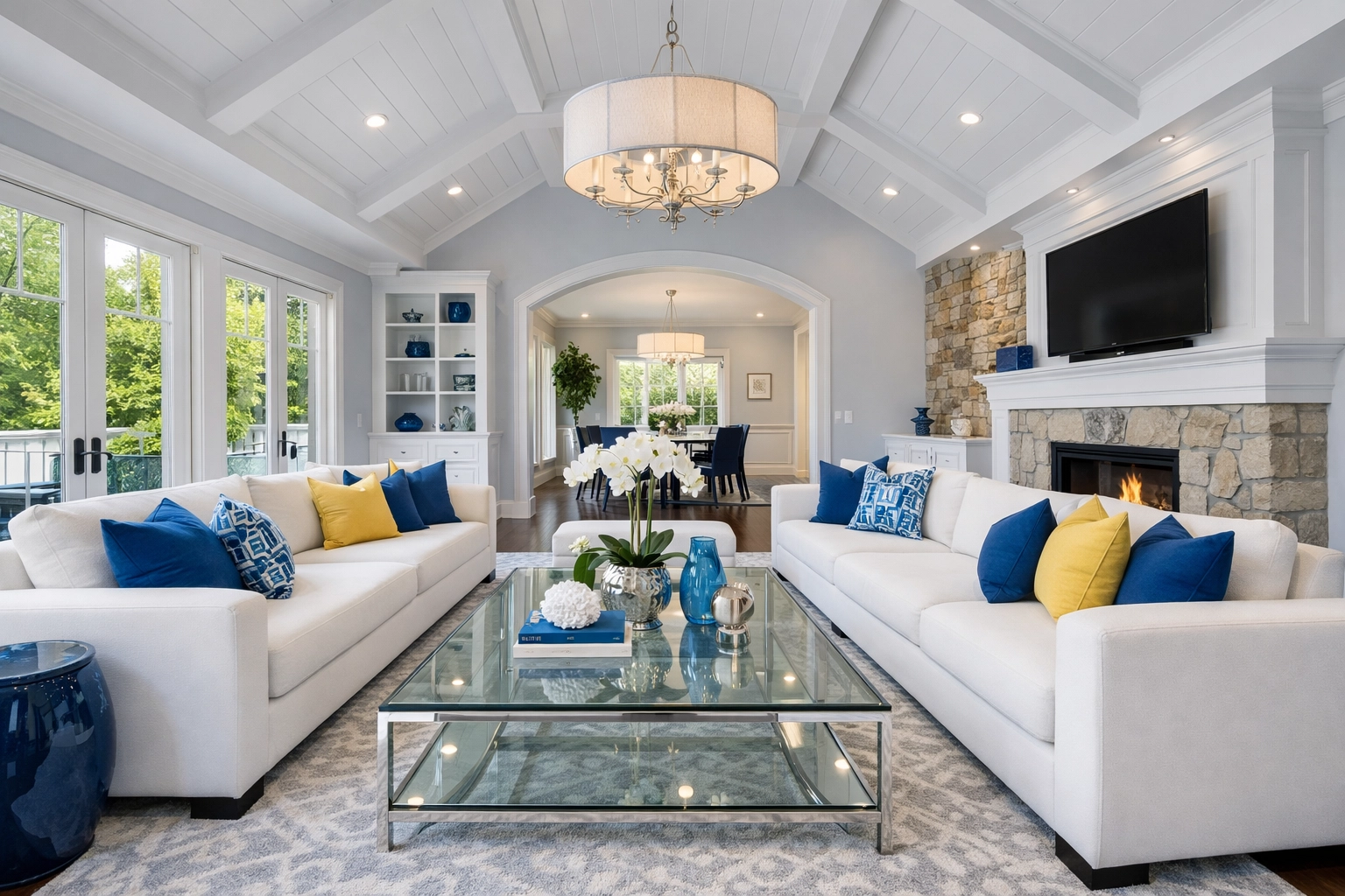 Spotless Wayland living room showing the results of professional deep cleaning services for any season.