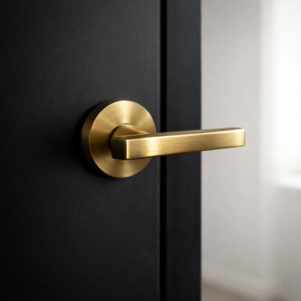 Rental property door handle representing detailed independent inventory inspection standards