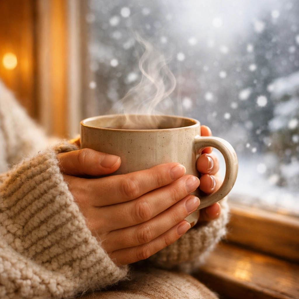 Moment de paix intérieure avec un prêt sans enquête de crédit durant l'hiver canadien.