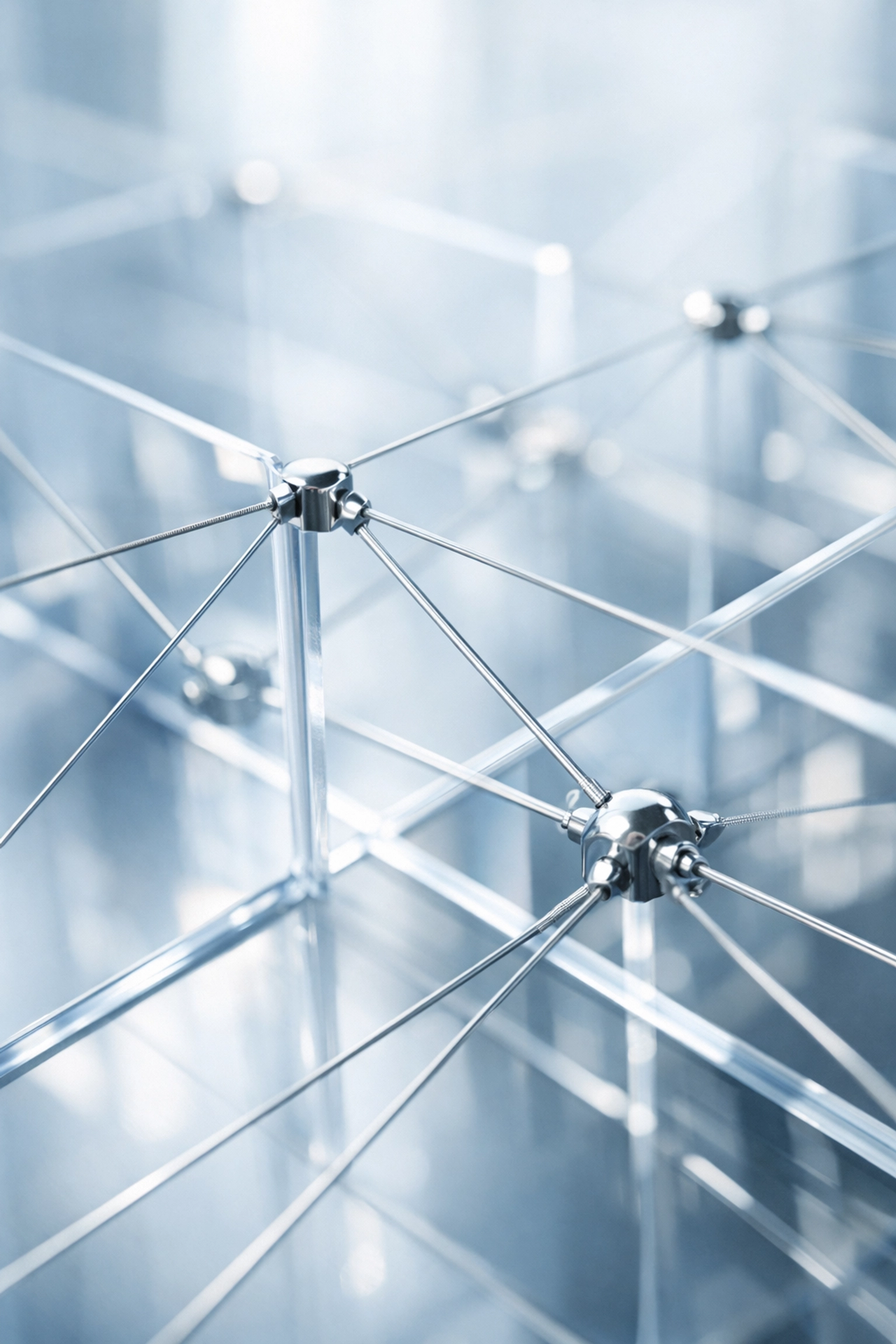 Interconnected network structure showing product integration and customer stickiness strategy