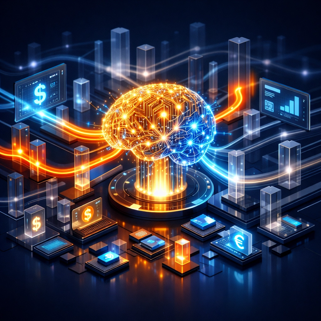 AI-driven payment engine optimizing global transaction paths to reduce merchant processing fees.