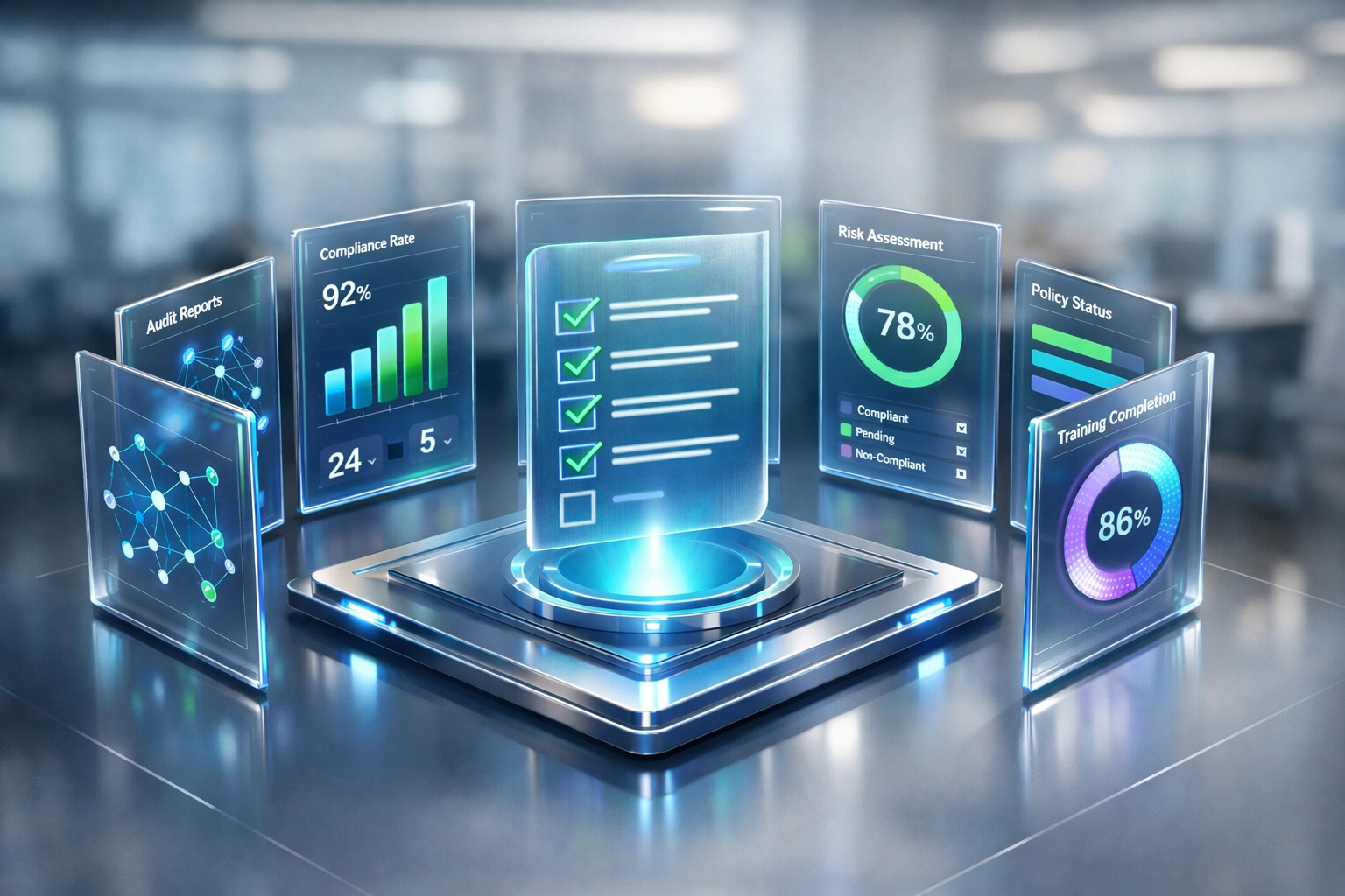 ServiceNow compliance dashboard showing real-time GDPR and DORA monitoring metrics