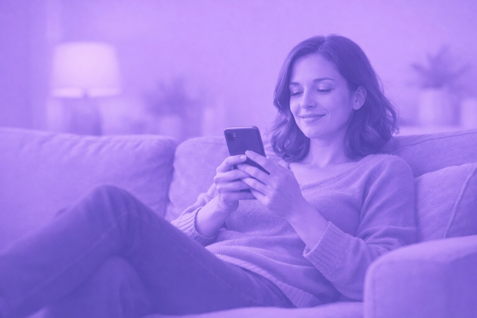 Relaxed person on a sofa applying for instant approval payday loans online in Canada.