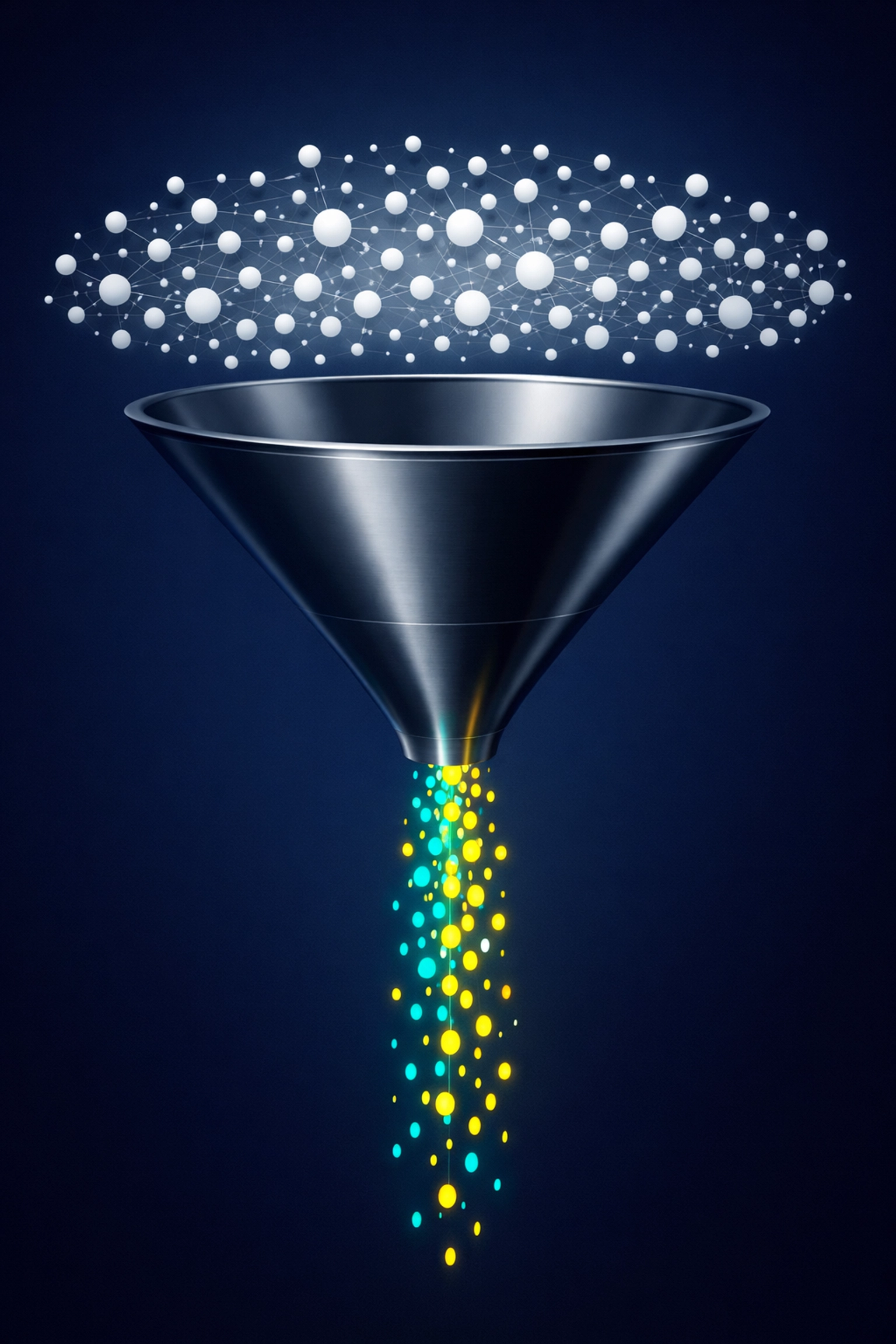 Data funnel showing football betting niche selection and data-driven market filtering.