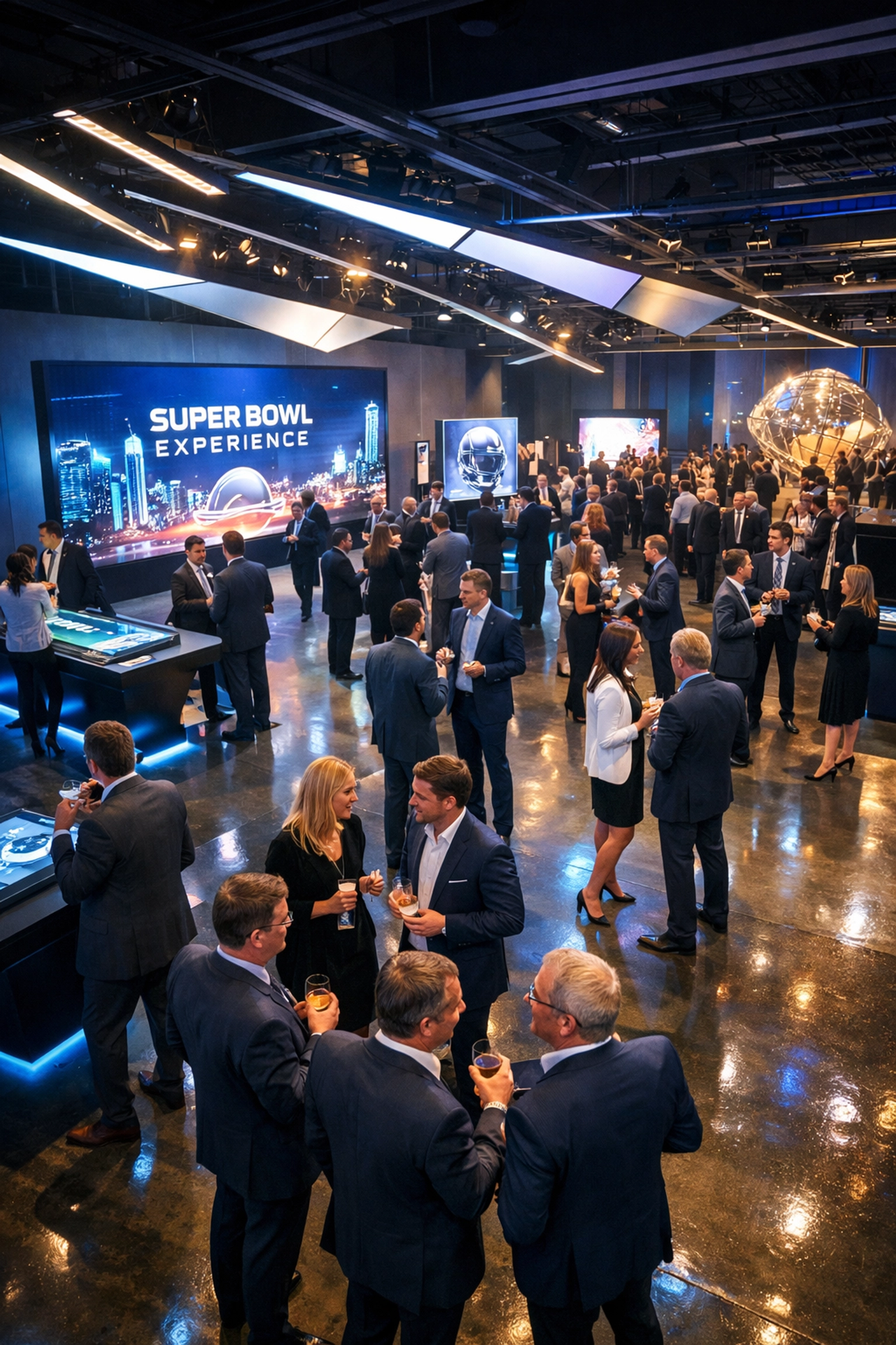 NEWSLETTER: Are You Missing These 5 Critical Super Bowl Networking Opportunities That Could Land Your Next $10M Deal? Corporate executives networking at exclusive Super Bowl sponsor activation event