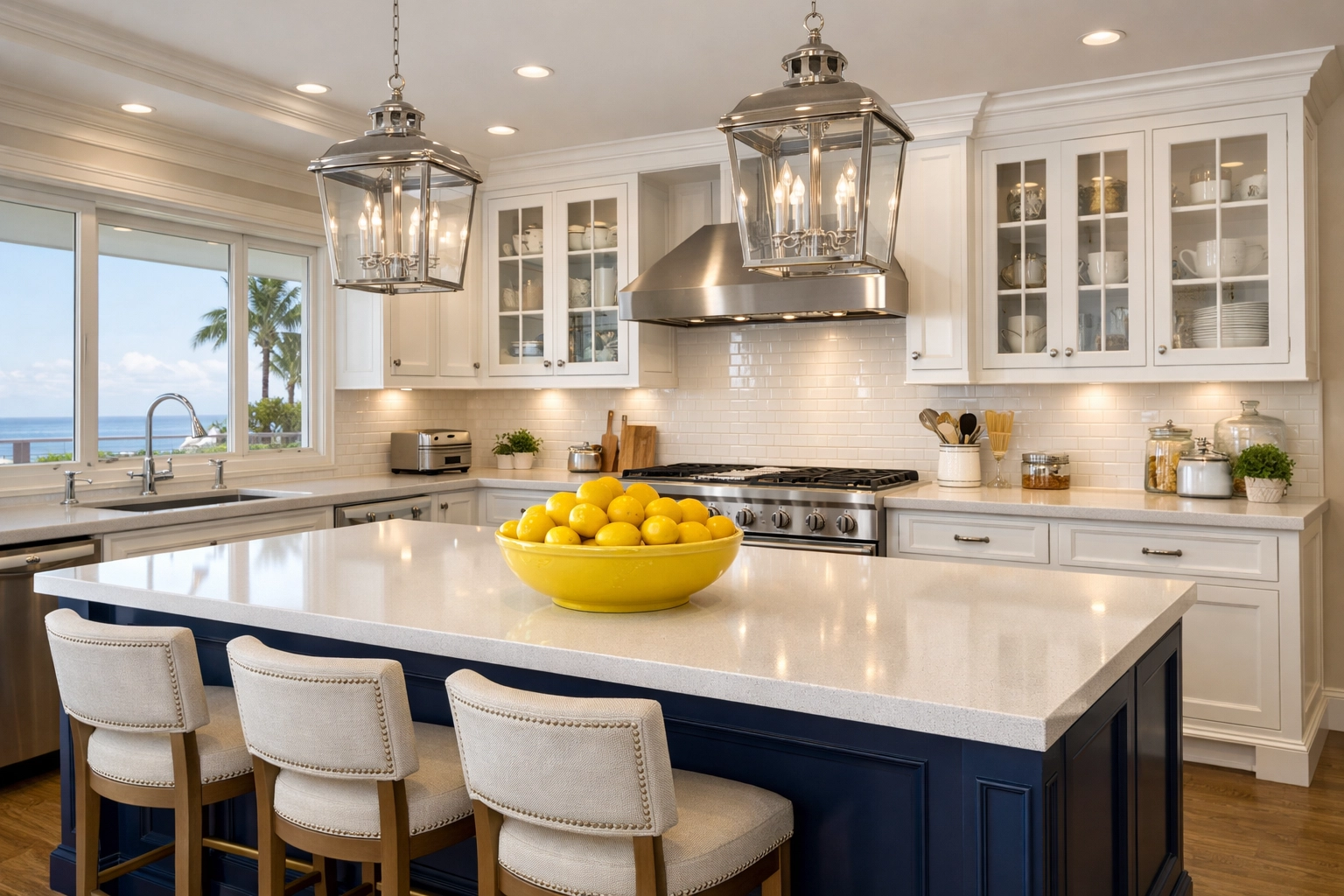 Spotless luxury kitchen in East Dennis highlighting high-end residential cleaning standards.