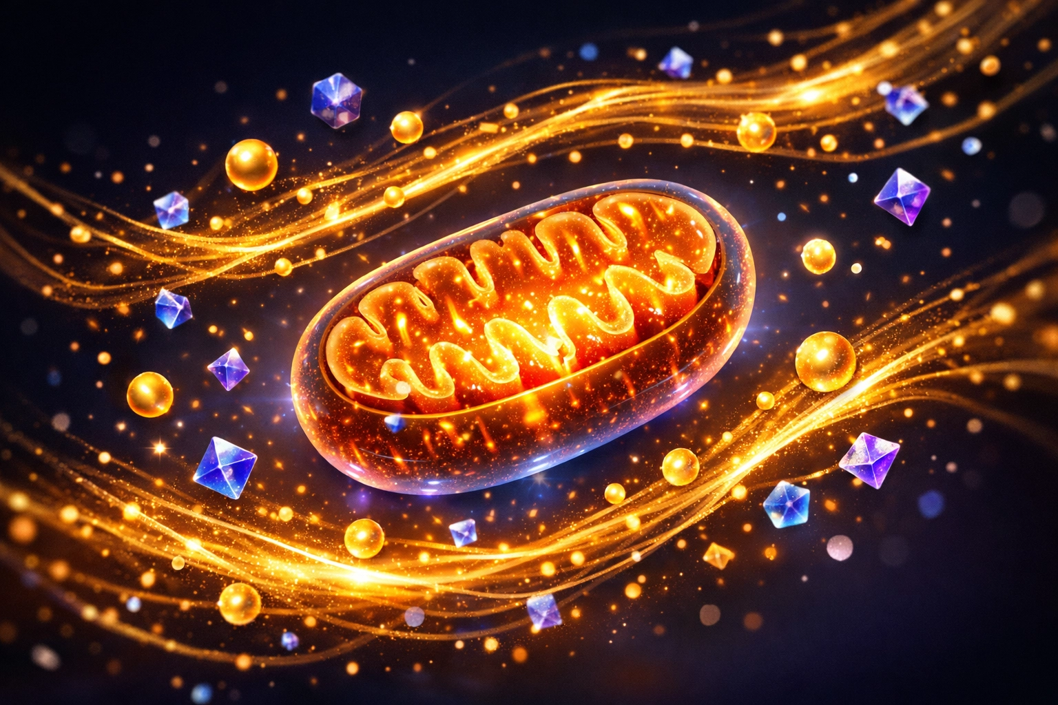Mitochondria cellular energy production with fulvic acid and trace minerals for mental clarity