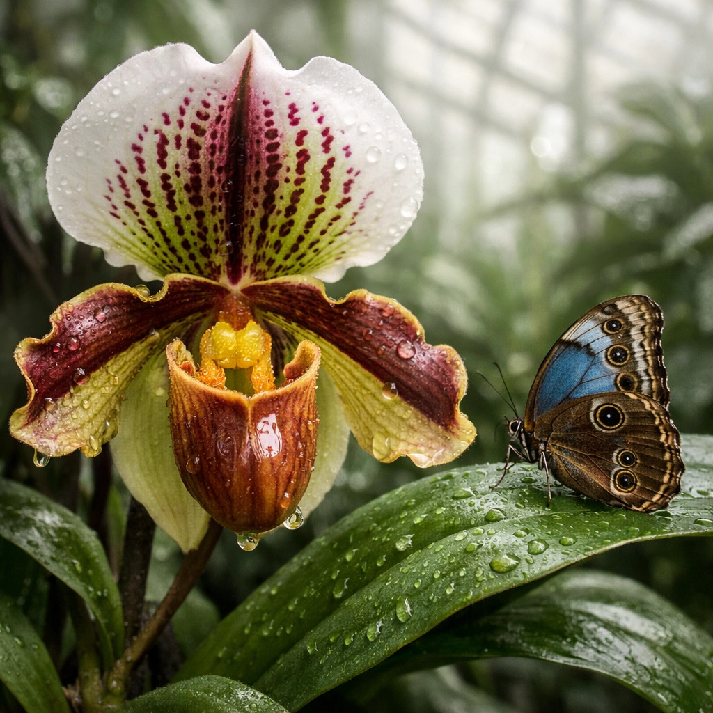 Rare tropical orchids and butterflies at Fairchild Tropical Botanic Garden, a top thing to do in Miami.