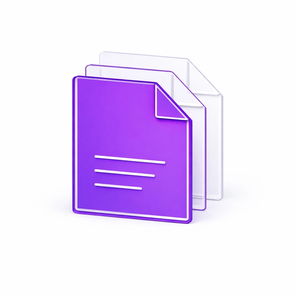Layered digital document icons representing organized version control for business record-keeping.