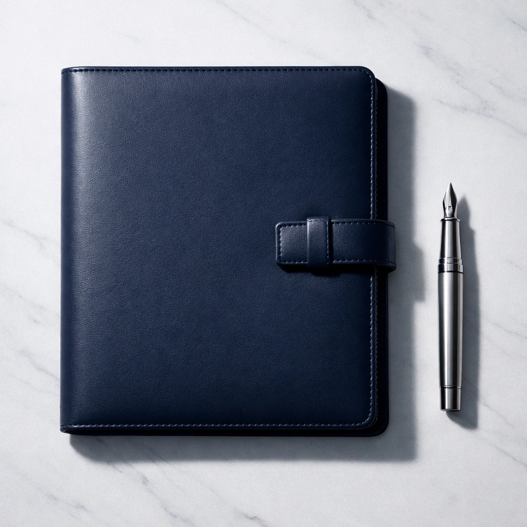 Secure folder and pen representing confidential business documents and non-disclosure agreements in Alabama.