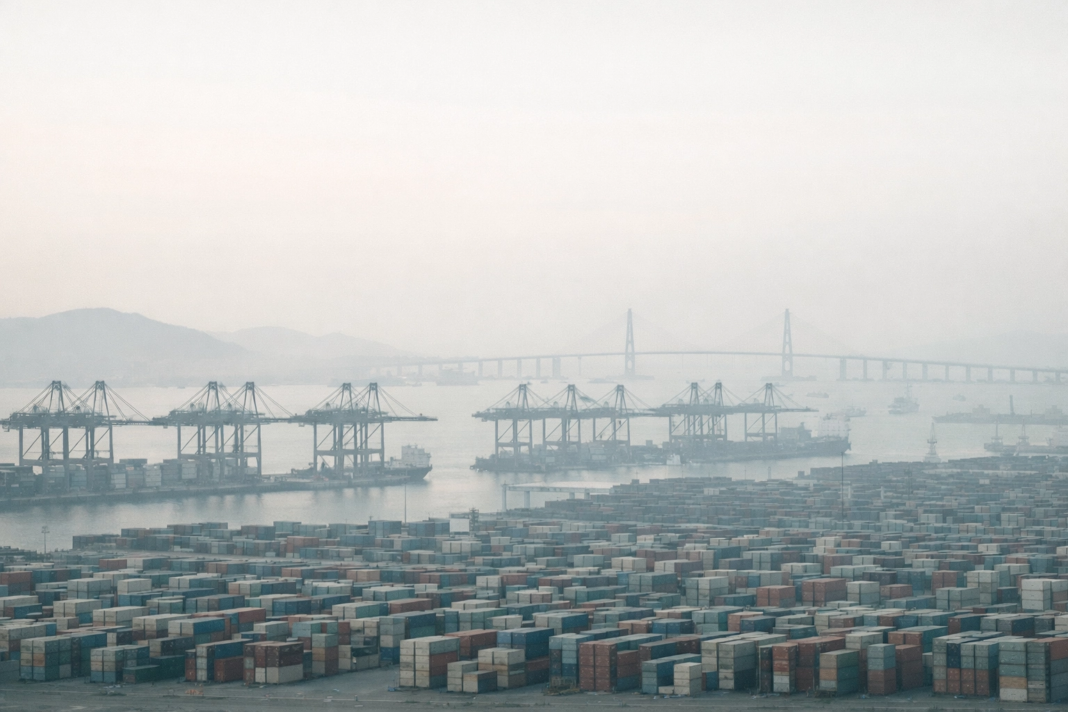 Industrial shipping containers at the Port of Busan, representing the logistical gateway to scaling in Asia.