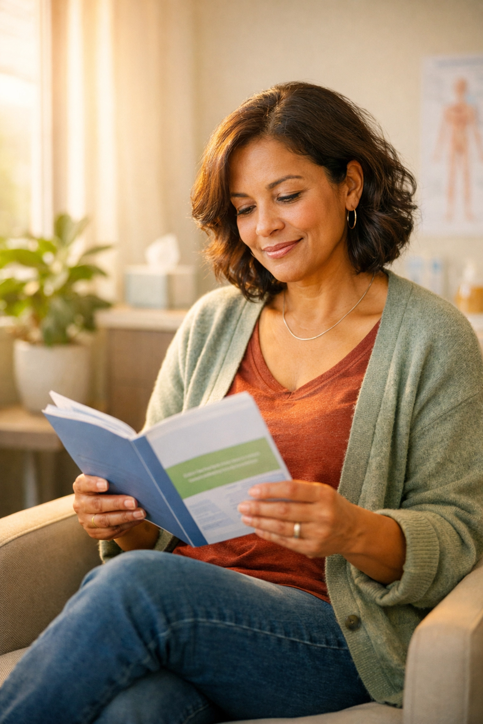 Patient reviewing weight loss treatment options during telehealth consultation