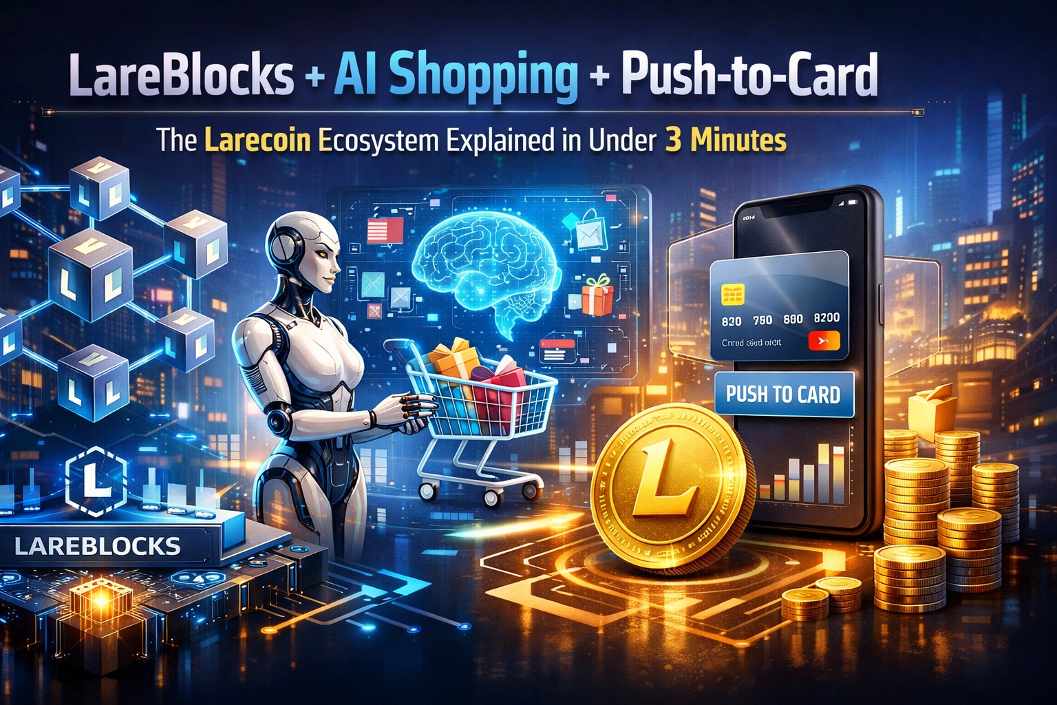 [HERO] LareBlocks + AI Shopping + Push-to-Card: The Larecoin Ecosystem Explained in Under 3 Minutes
