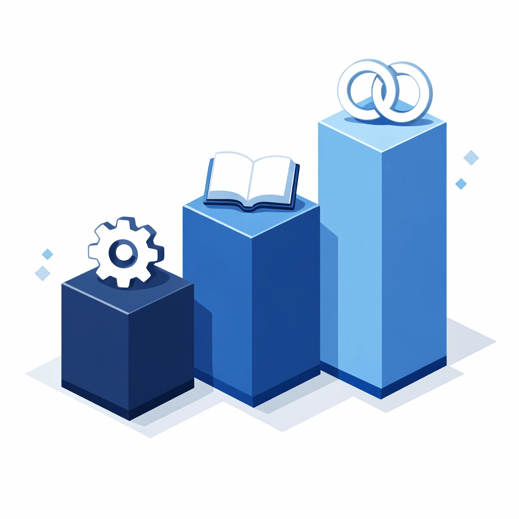 Three pillars representing strategic investment in cybersecurity technology, training, and support.