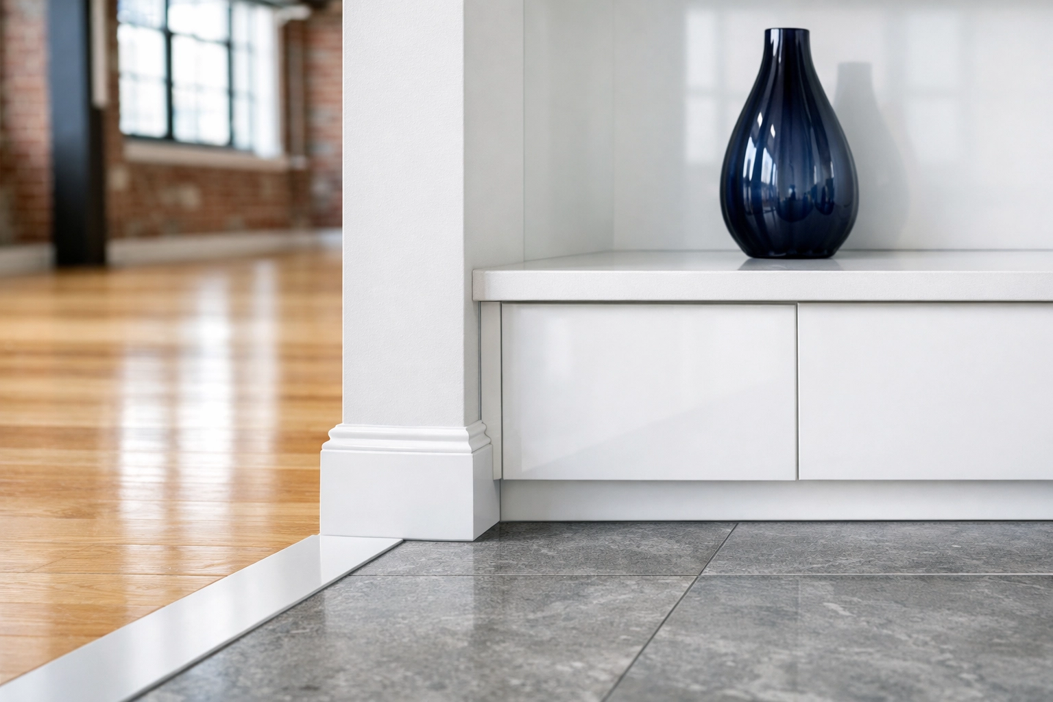 Pristine Canal District apartment showing the results of a detailed move-out cleaning Worcester service.