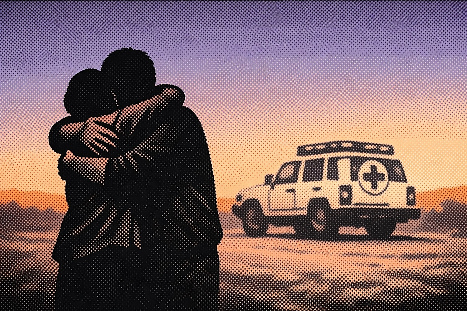 A heartwarming reunion between families during the Suweida prisoner swap, facilitated by the ICRC.