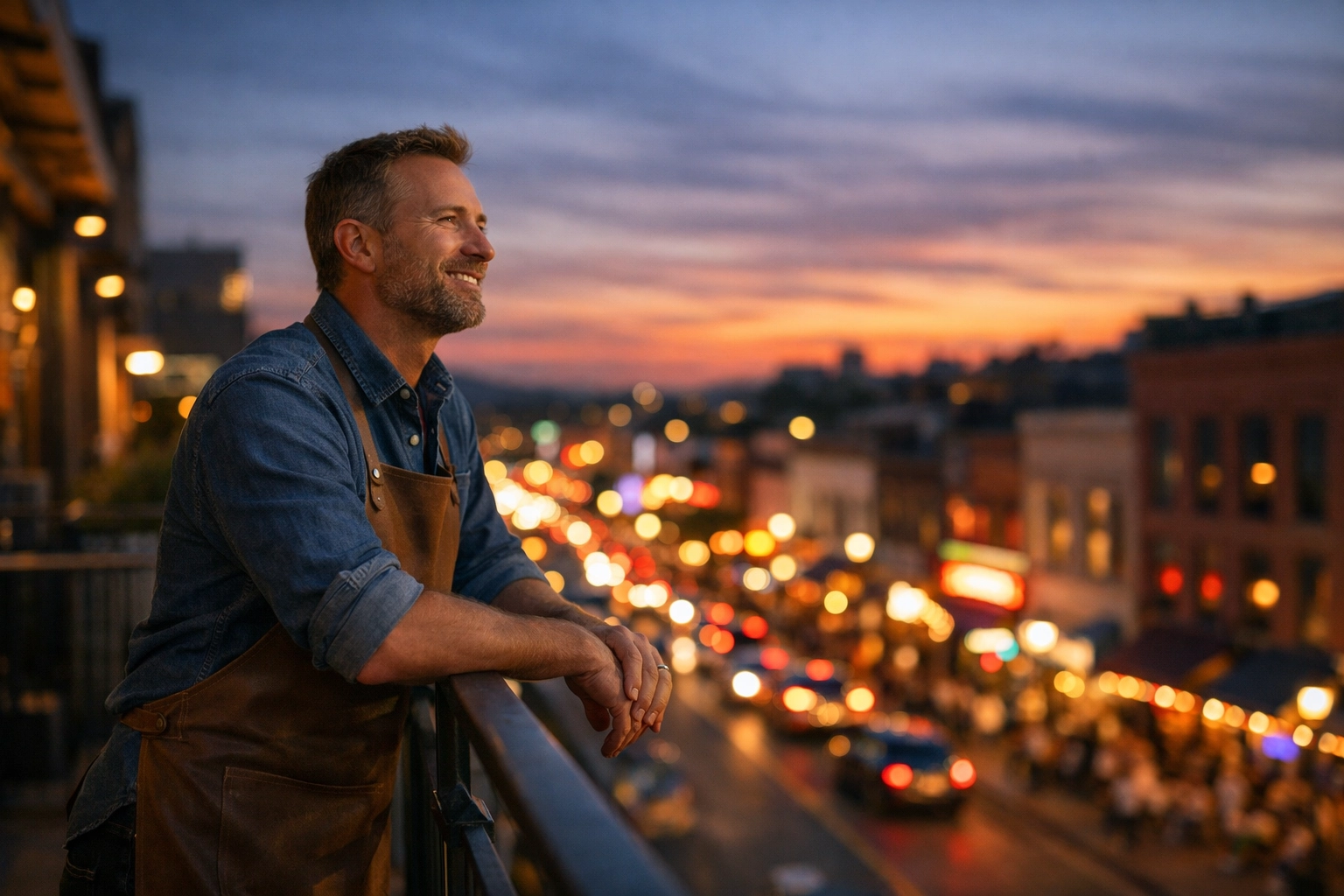 Business founder enjoying freedom after implementing AI automation to scale operations.