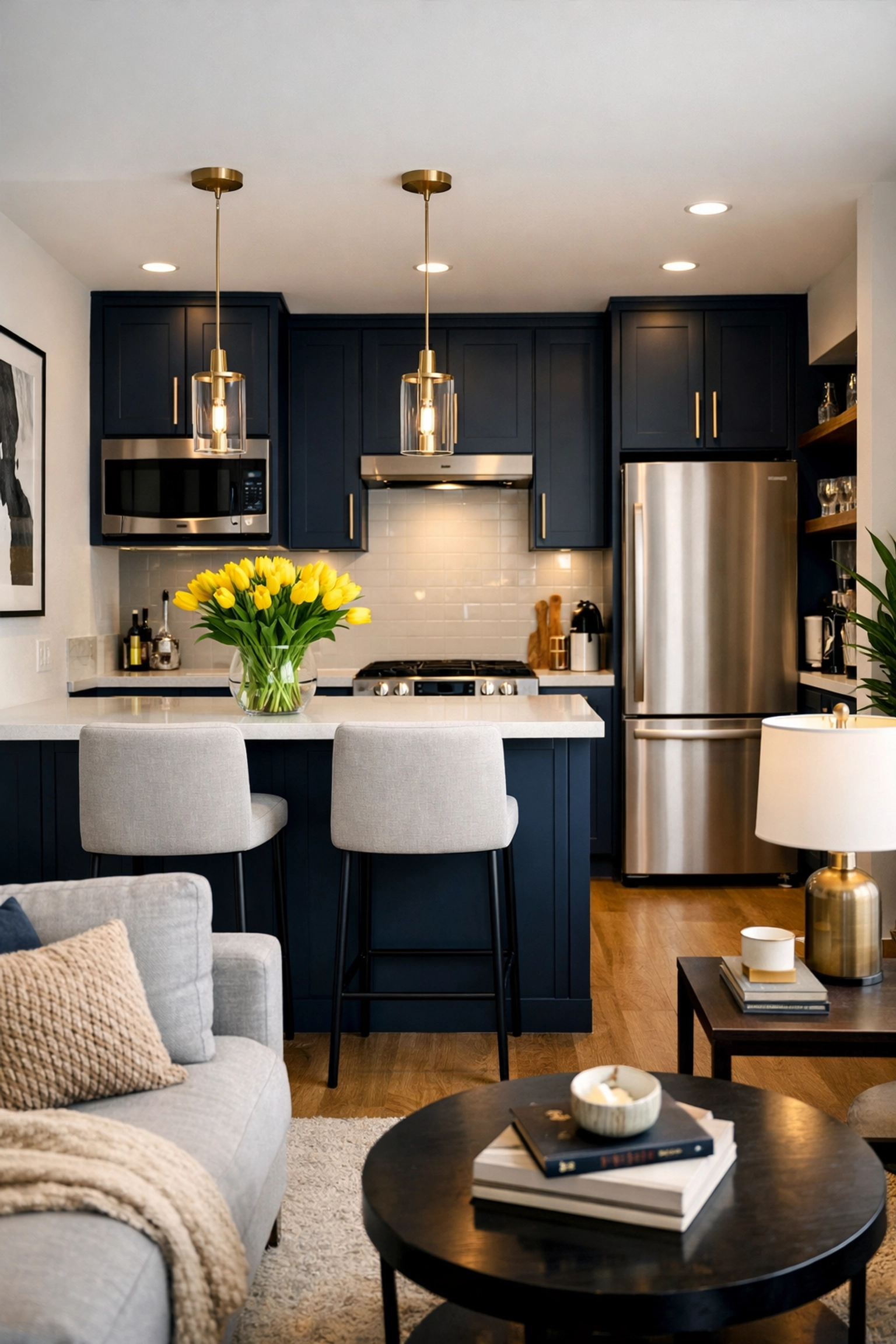 Spotless luxury apartment kitchen after professional apartment cleaning services Leominster MA.