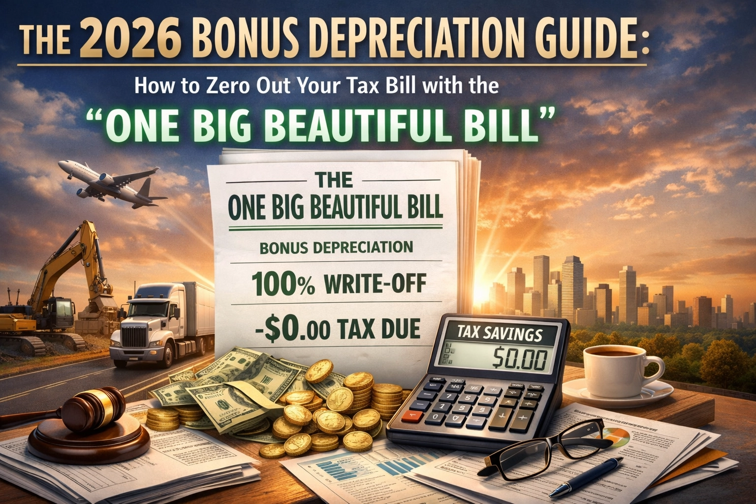 [HERO] The 2026 Bonus Depreciation Guide: How to Zero Out Your Tax Bill with the "One Big Beautiful Bill"