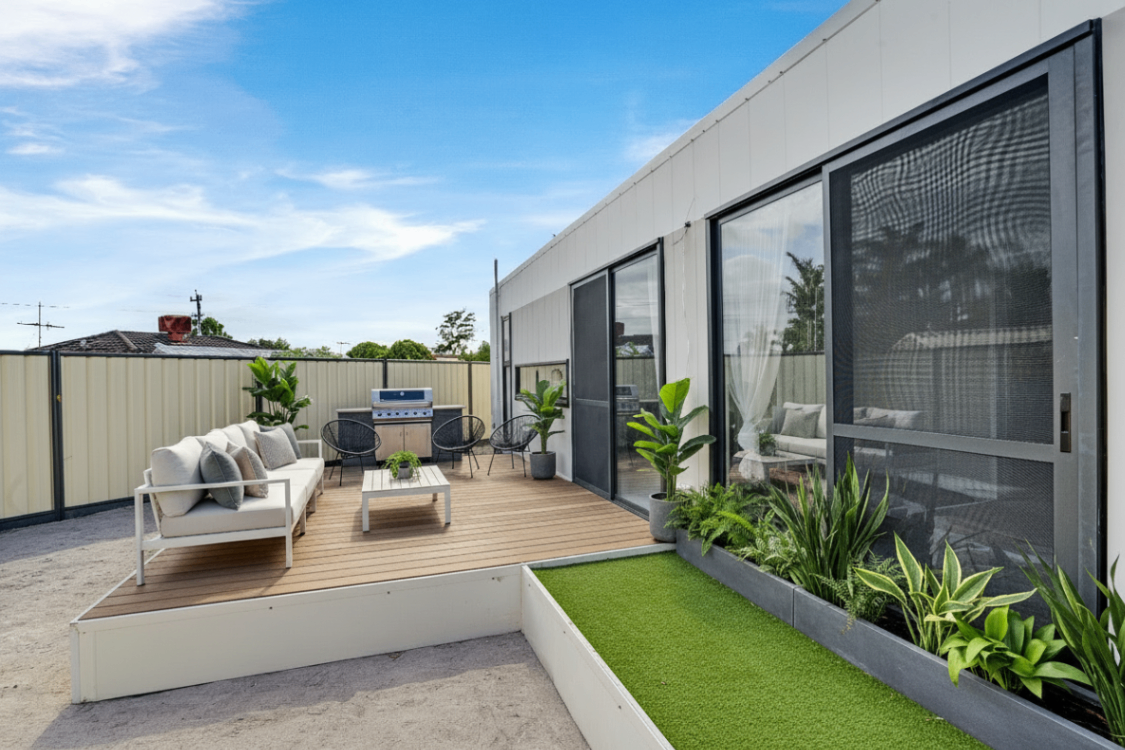 EcoHub Homes modular home exterior on site