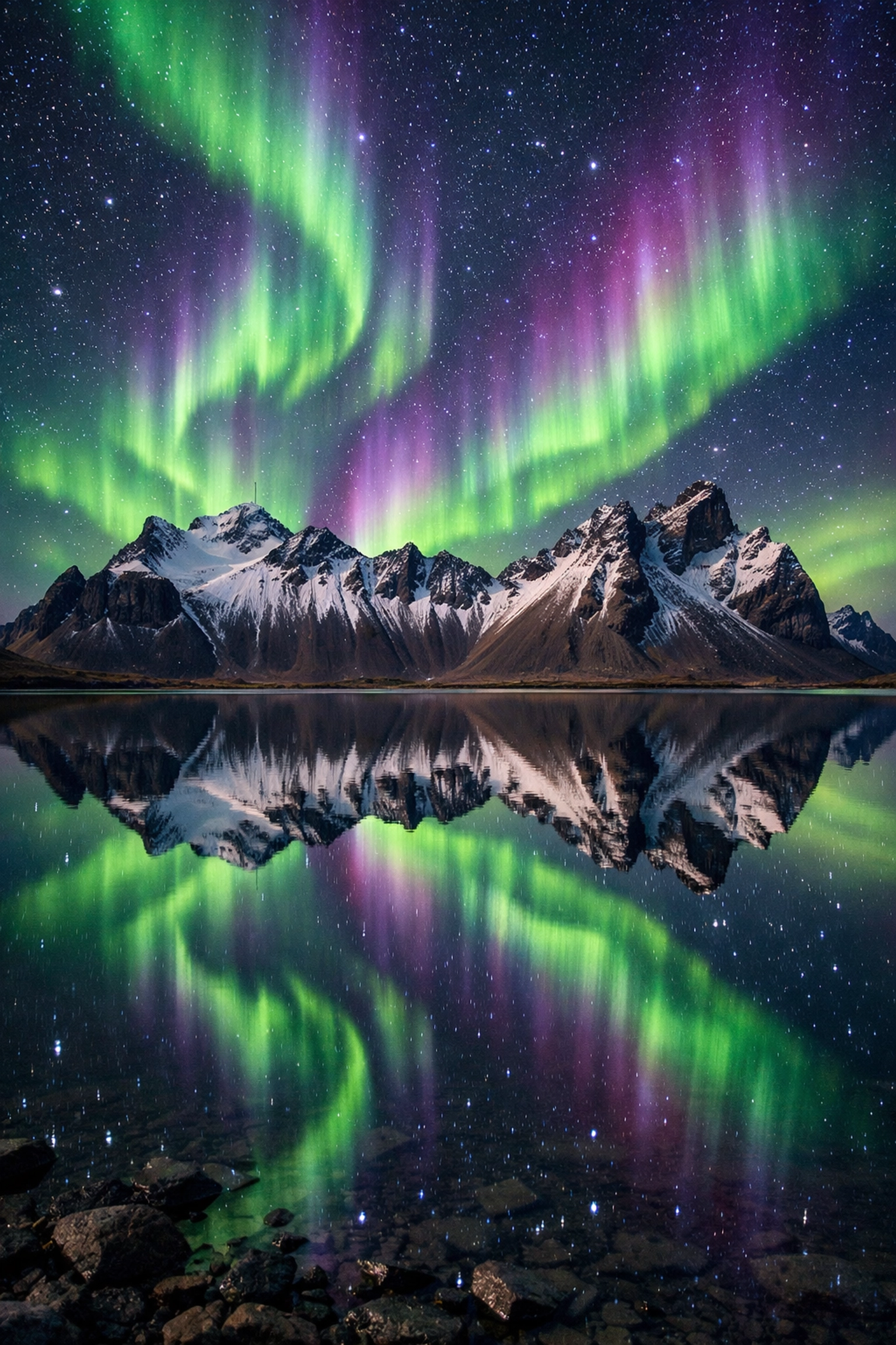 Breathtaking Northern Lights in Iceland, representing the high-quality work of successful travel photographers.