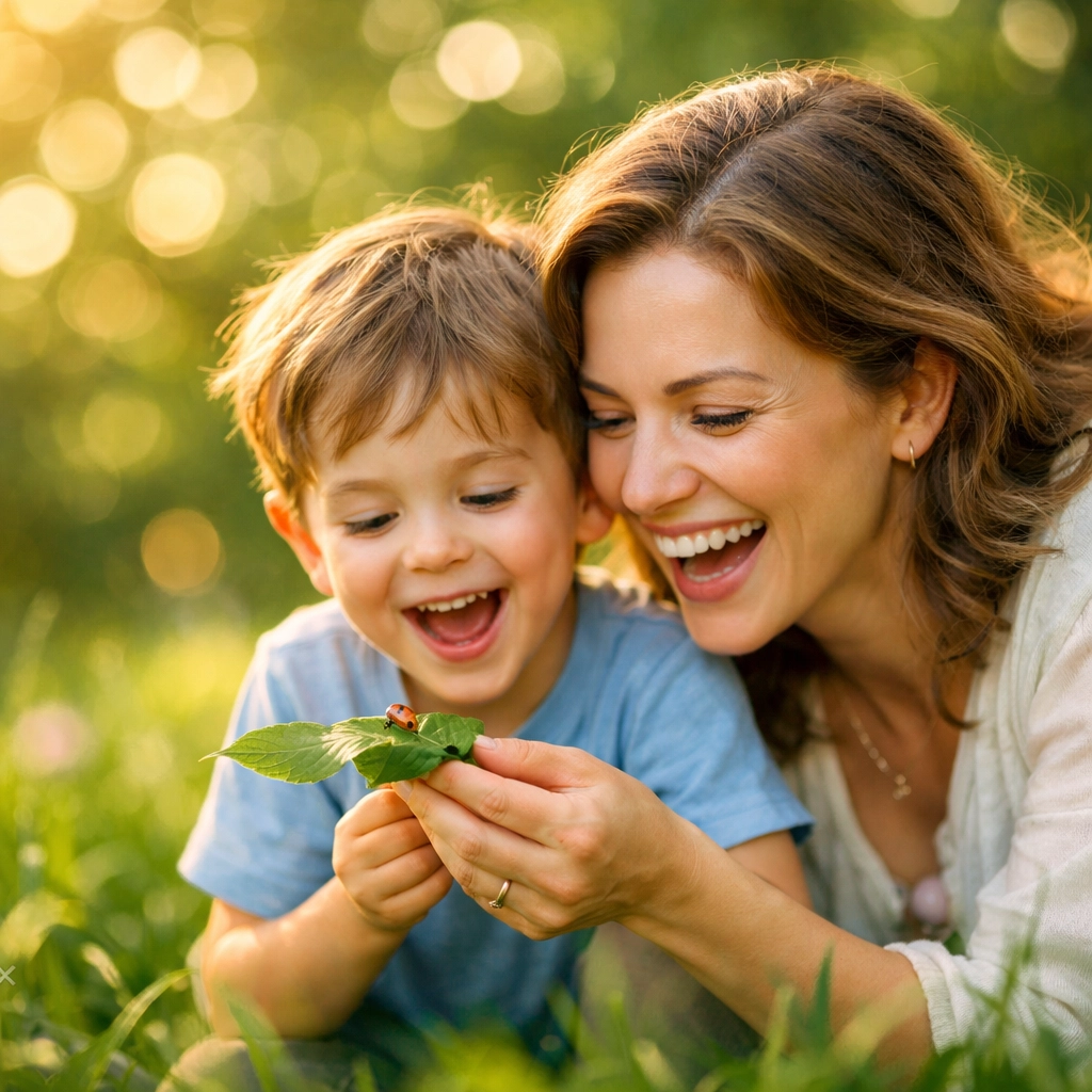 Mother and son playing in a park, symbolizing peace of mind through family legacy and estate planning.