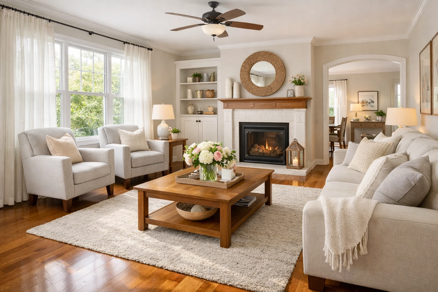 realtor Clarks Summit PA - professionally staged living room ready for sale