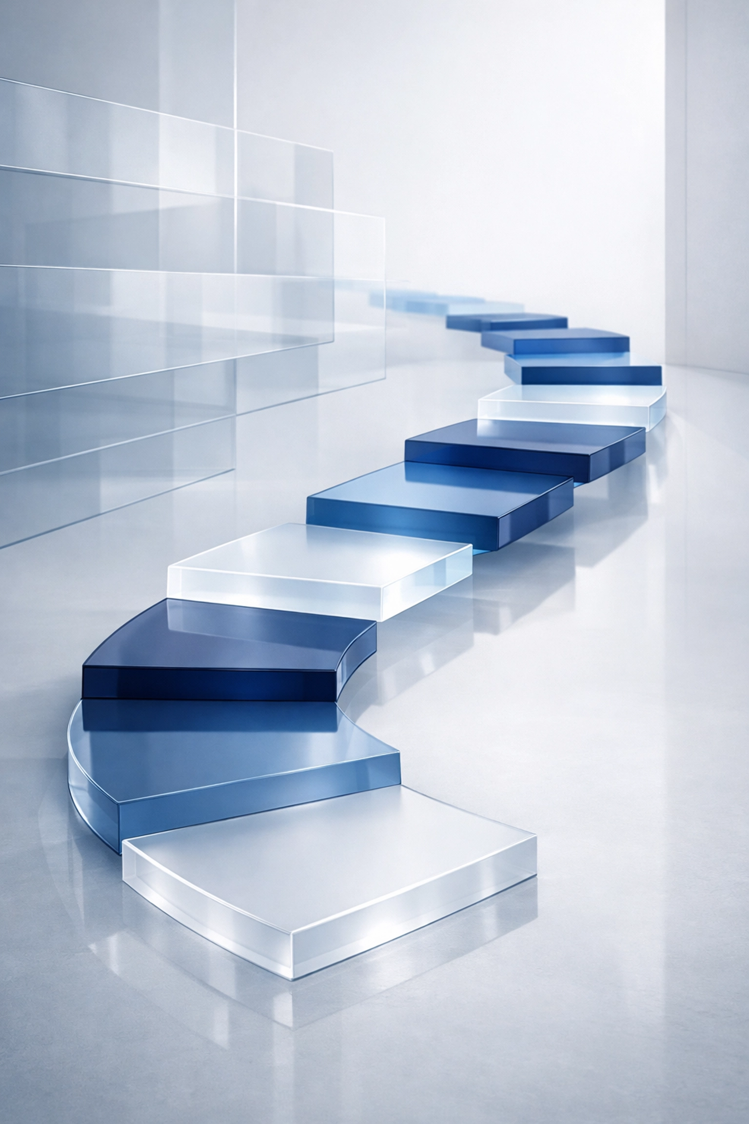 Abstract professional path illustrating the step-by-step divorce process and legal timeline in Virginia.