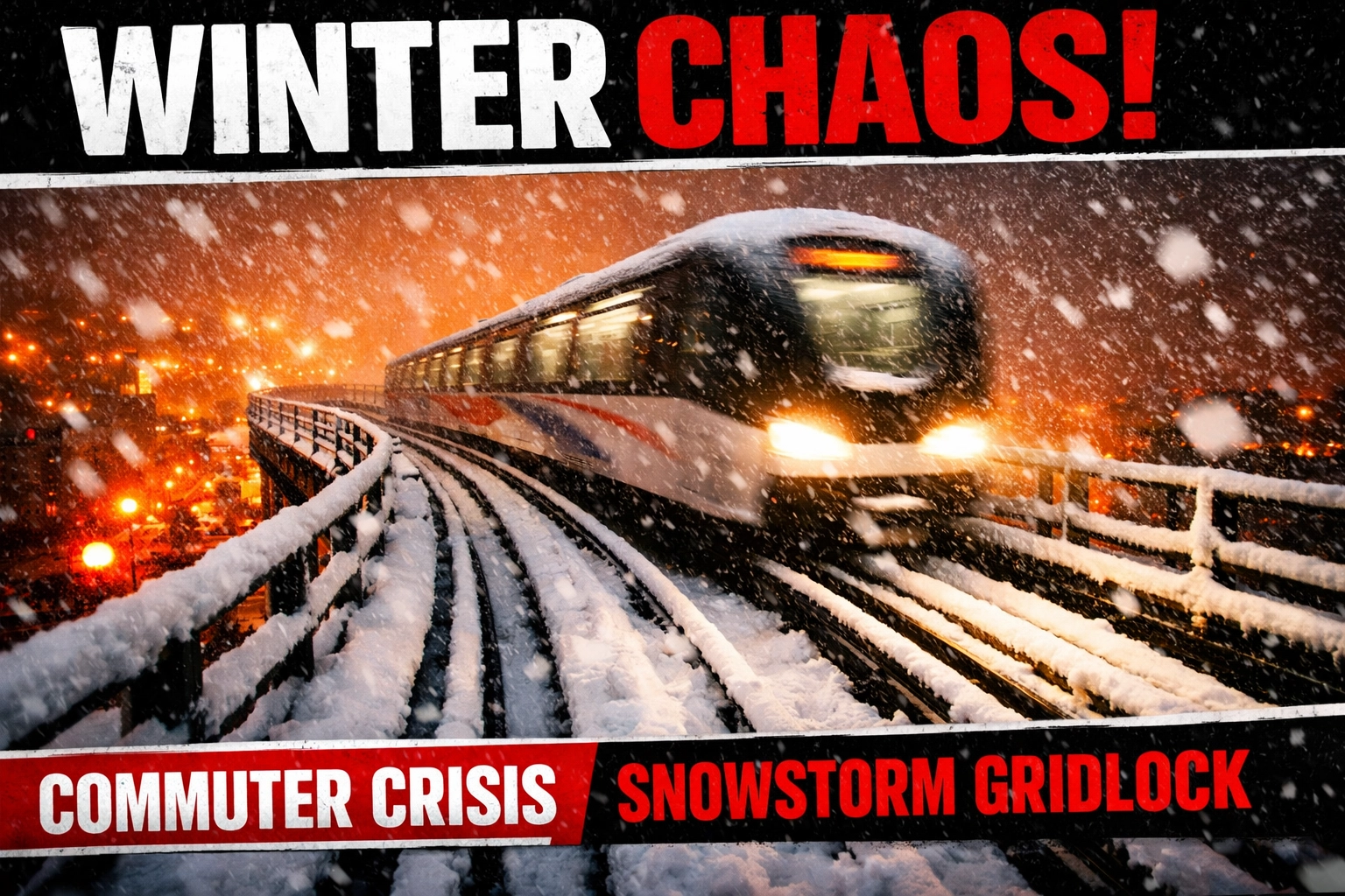 Vancouver SkyTrain operating through heavy snowfall during winter storm disruptions