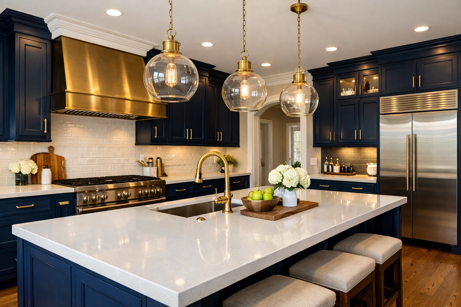 Spotless luxury kitchen in Wellesley, showcasing the quality of professional cleaning services near me.
