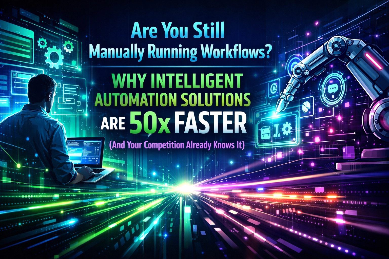[HERO] Are You Still Manually Running Workflows? Why Intelligent Automation Solutions Are 50x Faster (And Your Competition Already Knows It)