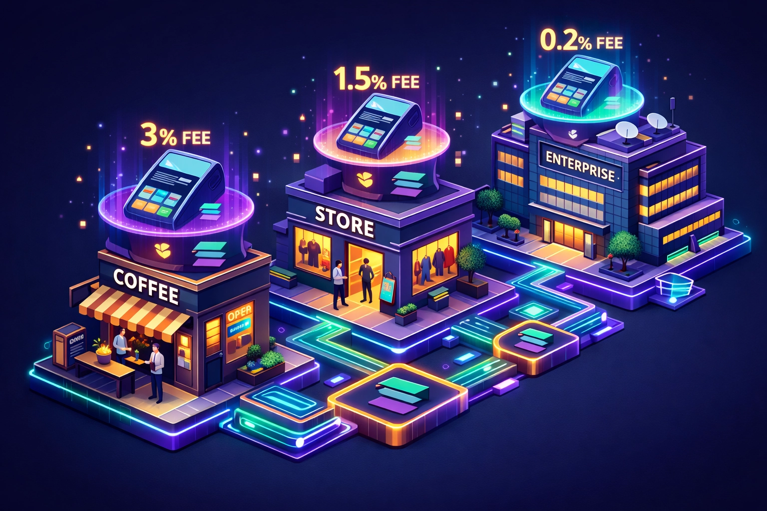 Merchant business scaling from small shop to enterprise with Larecoin crypto payment infrastructure