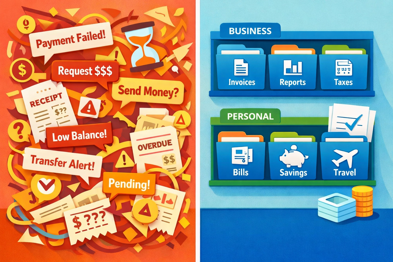 Organized business transaction records vs disorganized payment app receipts for tax prep