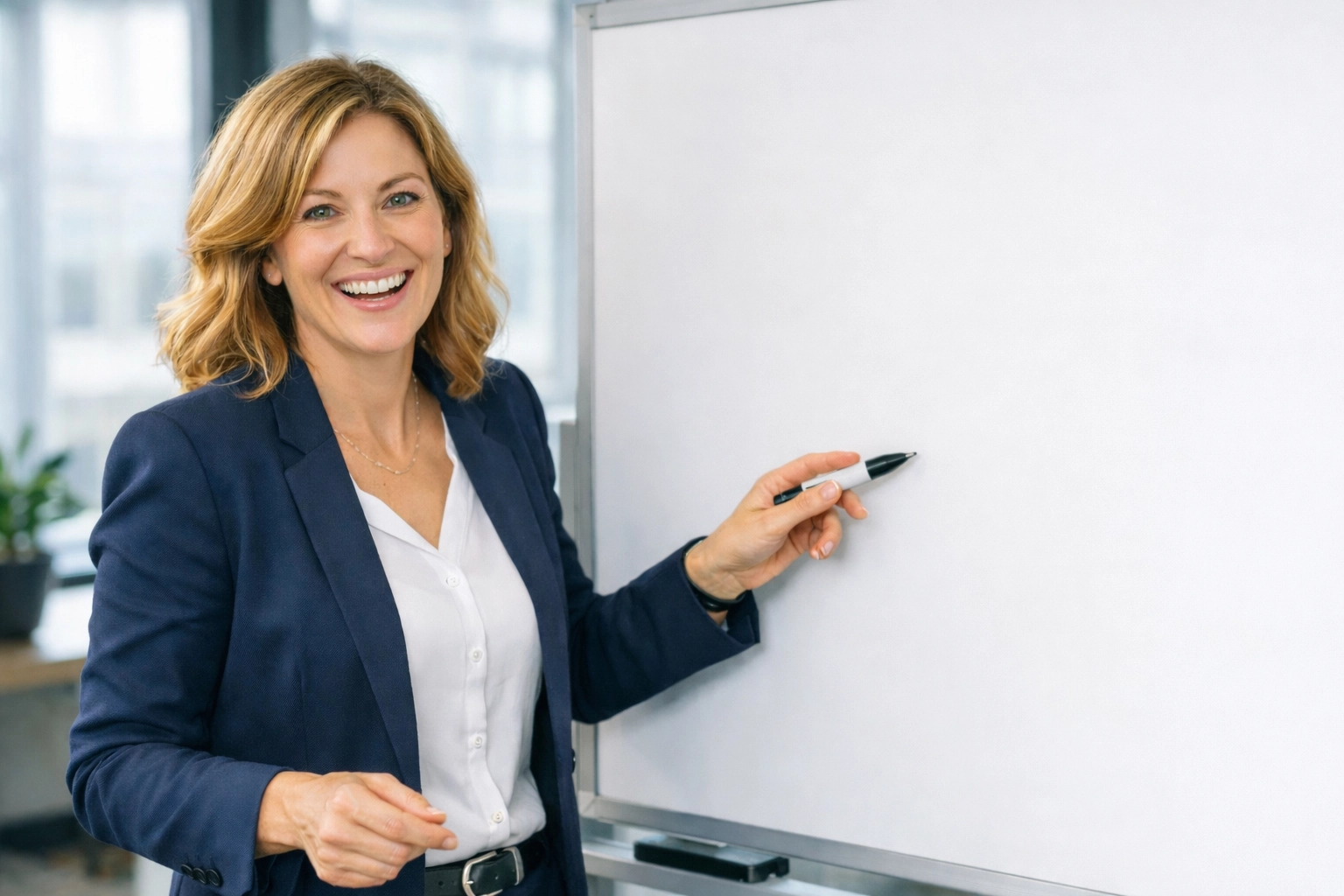 Sales coach presenting MSP lead generation pipeline strategy on whiteboard