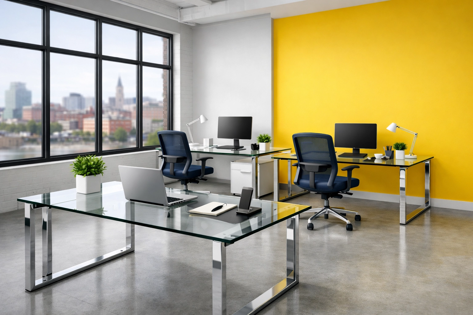 Pristine office cleaning Worcester featuring a modern workspace in the Canal District ready for business.