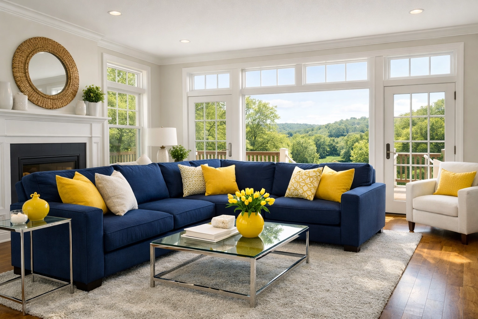 Clean Westford living room reflecting the stress-free results of weekly house cleaning.
